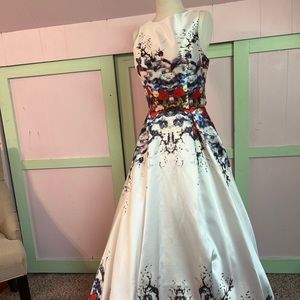 Beautiful white and floral gown